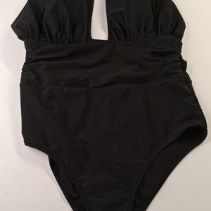 One Piece Swimsuit black cheek gal